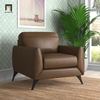 ghế sofa đơn da giả màu nâu