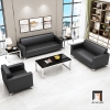 sofa da giả màu đen sang trọng