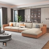bộ ghế sofa góc L da giả