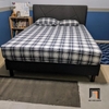 O2 Giường ngủ màu xám đậm 1m6 x 2m GN26 Bartley bọc vải giá rẻ