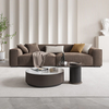 F2 Ghế sofa góc L màu nâu đậm GT158 Plainview 2m6 x 1m6 vải nỉ