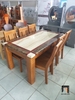bộ bàn ăn mặt đá dày