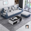 bộ ghế sofa băng kèm đôn vuông 2m1