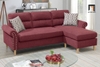 X2 Set ghế sofa góc L màu đỏ đô GT65 Retic 2m2 x 1m5 đính nút
