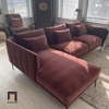sofa góc đỏ đô