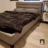 K2 Giường ngủ bọc vải màu xám ghi GN28 Bilus 1m6 x 2m giá rẻ