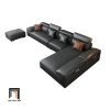 E2 Bộ ghế sofa băng gật gù BHQ27 Souris 2m6 da Pu màu đen