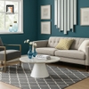 bàn sofa phòng khách mặt đá tròn