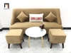 H2 Bộ ghế sofa băng 1m9 sảnh chờ BL3 Hilo vải nhung vàng kem