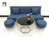 set ghế sofa giường xanh dương vải bố
