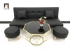 set ghế sofa giường màu đen 1m72 giá rẻ