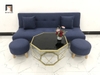 set ghế sofa giường màu xanh đậm phòng trọ