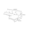 Q1 Bộ ghế sofa góc L kiểu cong GT125 Yank 3m x 1m6 da giả Pu
