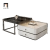 V1 Cặp bàn sofa vuông hiện đại BSF74 Wakan văn phòng tiếp khách