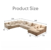 I2 Set ghế sofa chữ U cao cấp UT21 Brooker 3m4 bọc da giả