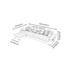 G2 Set ghế sofa góc L đa năng GT180 Stinler 2m8 x 1m45 cho gia đình