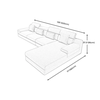 L2 Bộ ghế sofa góc L vải nỉ GT108 Garcia 3m2 x 1m8 cao cấp