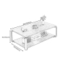 I1 Bàn sofa mặt đá 2 tầng BSF25 Basel 1m x 50 cho chung cư