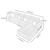 S2 Bộ ghế sofa góc L gật gù GT124 Desol 3m2 x 1m8 vải nỉ bố