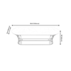 V2 Bàn sofa mặt đá oval xám 2 tầng BSF50 Kirdy 1m cho shop tiệm
