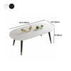 N2 Bàn sofa mặt đá oval BSF43 Camin 1m x 50 nhỏ gọn giá rẻ