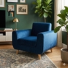 sofa đơn vải nhung xanh đậm