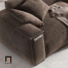 C4 Ghế sofa băng dài 2m4 BT261 Plainview vải nỉ màu nâu đậm