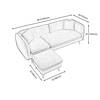 E3 Bộ ghế sofa phòng khách giá rẻ BT198 Artesi 2m1 xanh dương