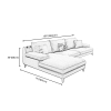 M2 Set ghế sofa góc L trắng kem GT172 Moark 2m6 x 1m8 giá rẻ