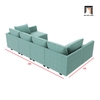 M2 Bộ ghế sofa chữ U màu xanh ngọc UT16 Dixie 2m9 giá rẻ