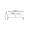 F2 Bàn sofa phòng khách hiện đại BSF36 Camel 1m x 50 mặt đá