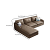 T1 Bộ ghế sofa góc L GT229 Croxdale 2m5 x 1m7 da giả màu nâu