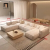 P2 Bộ ghế sofa U phòng khách UT2 Woka 3m25 vải nhung xám