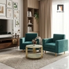 sofa đơn xanh lá vải nhung