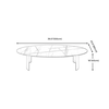 E3 Bàn trà trang trí sảnh chờ lớn BSF47 Reem mặt đá oval 1m x 60