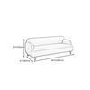 W1 Sofa băng cong da giả Pu BT159 Vertile 2m05 cho công sở đẹp