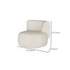 G1 Set ghế sofa vải lông cừu KT94 Olivia màu trắng kem cho tiệm