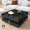 bàn sofa phòng khách mặt ván gỗ