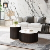 cặp 2 bàn sofa tròn mặt đá