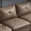 T1 Bộ ghế sofa góc L GT229 Croxdale 2m5 x 1m7 da giả màu nâu