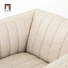 X2 Ghế sofa đơn vải nỉ trắng kem DT35 Brant trang trí shop tiệm