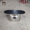 bàn sofa 1m khung chân inox
