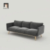 R4 Ghế sofa đơn vải nỉ nhung DT79 Genlis màu xám đậm