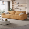 ghế sofa da màu cam