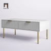 N2 Bàn sofa ván gỗ màu trắng BSF97 Bargem 1m phòng khách nhỏ