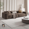 sofa băng vải nỉ nâu đậm