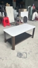 U1 Bàn sofa mặt đá trắng chữ nhật BTPK99 Xenia khung chân sắt 1m