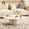L3 Bàn sofa mặt đá hình bông hoa BSF63 Kirpa mặt 80 xinh xắn