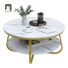 N1 Bàn sofa cho sảnh chờ xinh xắn BSF13 Octagon mặt đá 70 2 tầng