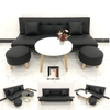bộ ghế sofa giường nằm da giả
